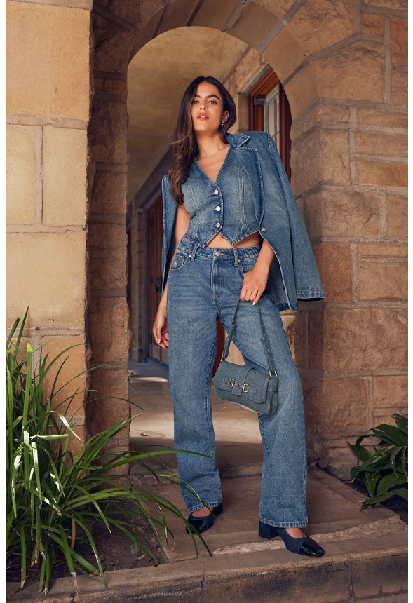 Ash Mid Rise Wide Leg Slouch Boyfriend Jeans - Image 6