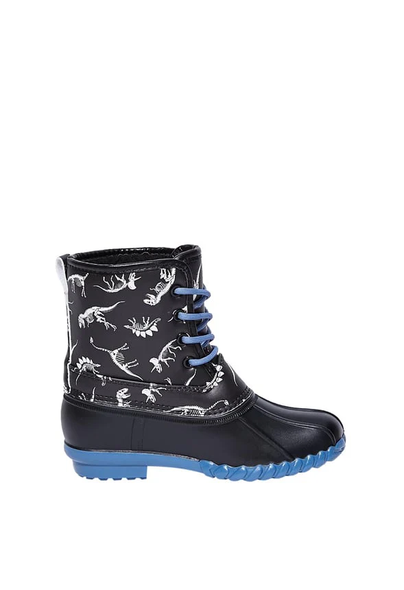 Dino Skeleton Lace Up Duck Boot - Image 3