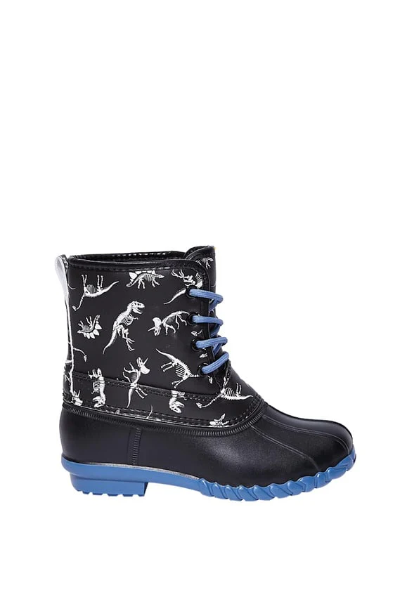 Dino Skeleton Lace Up Duck Boot - Image 4