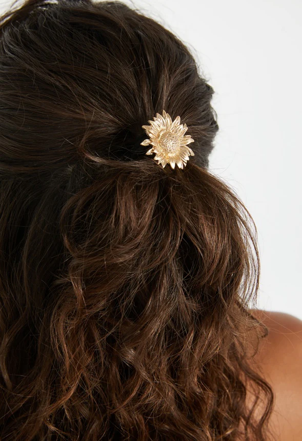 Heidi Sunflower Ponytail Holder - Image 2