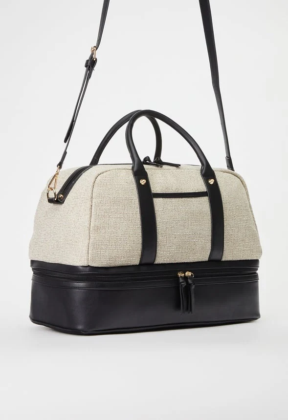 Paneled Weekender With Shoe Compartment - Image 4