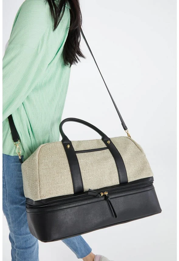 Paneled Weekender With Shoe Compartment - Image 6