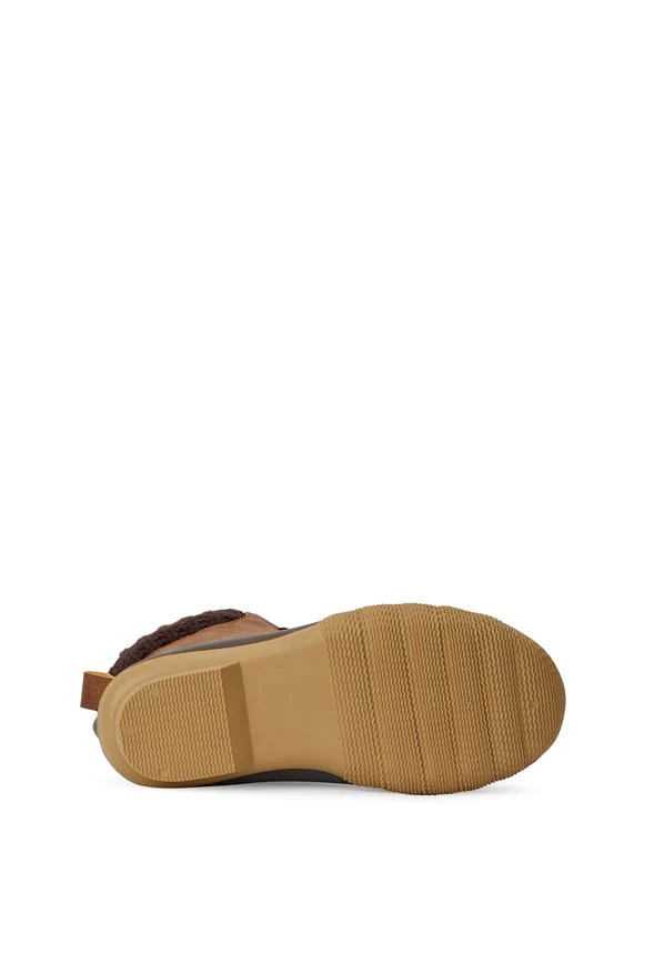 Sweater Cuff Lace Up Duck Boot - Image 6